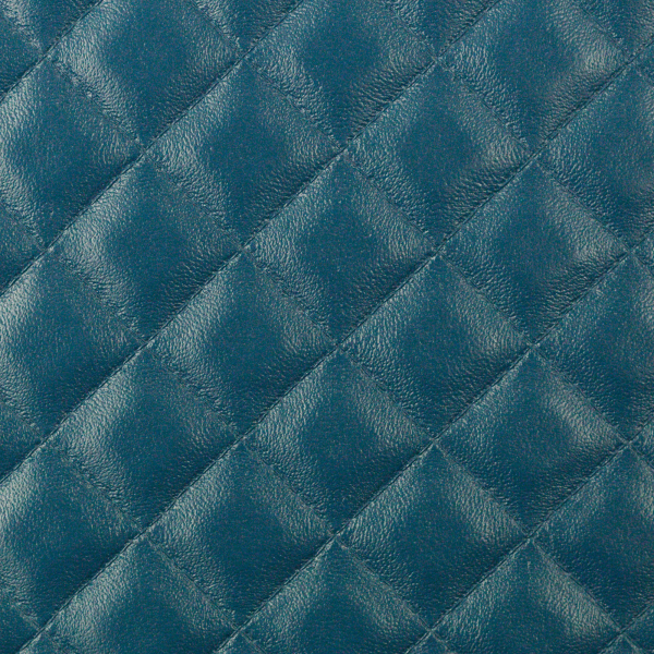 Kunstleder Steppoptik petrol (10 cm)